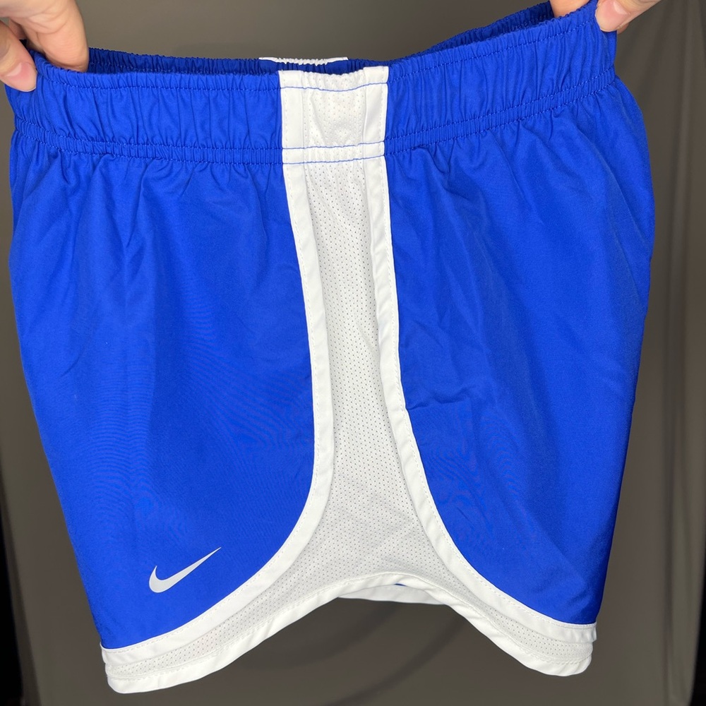 Nike Royal Blue and White Sports Shorts